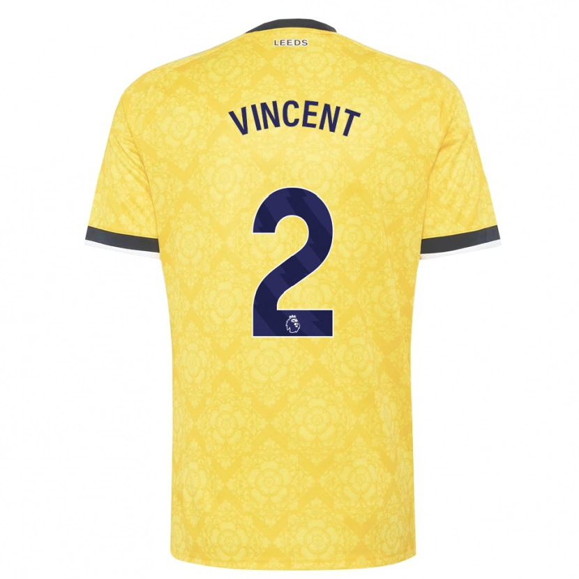 Danxen Heren Harvey Vincent #2 Geel Wit Zwart Uitshirt Uittenue 2026/27 T-Shirt