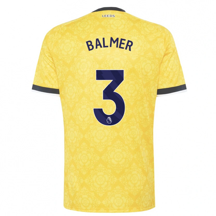 Danxen Heren Liam Balmer #3 Geel Wit Zwart Uitshirt Uittenue 2026/27 T-Shirt