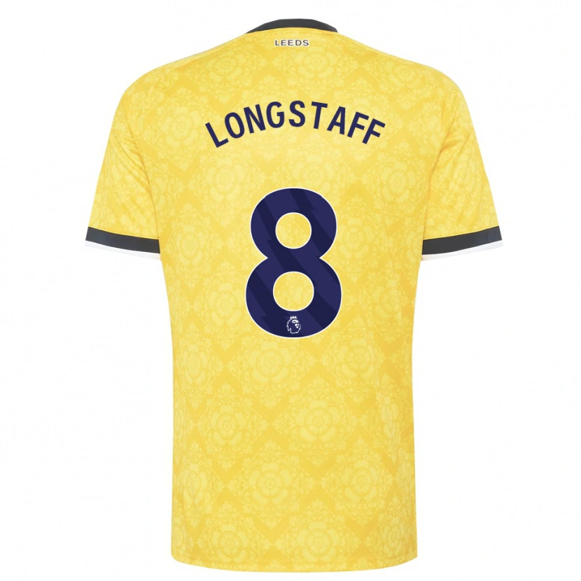 Danxen Heren Sean Longstaff #8 Geel Wit Zwart Uitshirt Uittenue 2026/27 T-Shirt