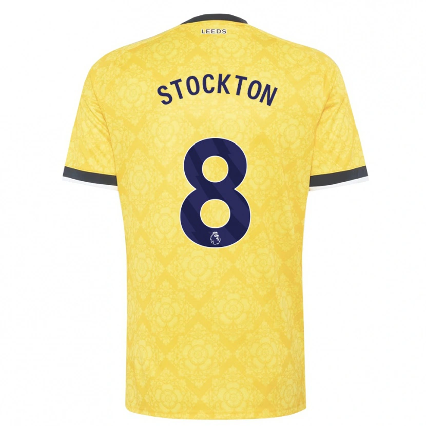 Danxen Heren Tom Stockton #8 Geel Wit Zwart Uitshirt Uittenue 2026/27 T-Shirt