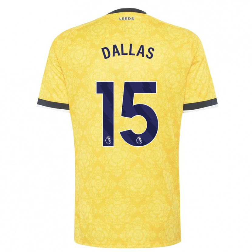 Danxen Heren Stuart Dallas #15 Geel Wit Zwart Uitshirt Uittenue 2026/27 T-Shirt