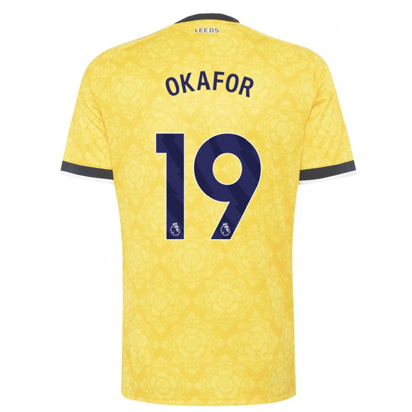 Danxen Heren Noah Okafor #19 Geel Wit Zwart Uitshirt Uittenue 2026/27 T-Shirt