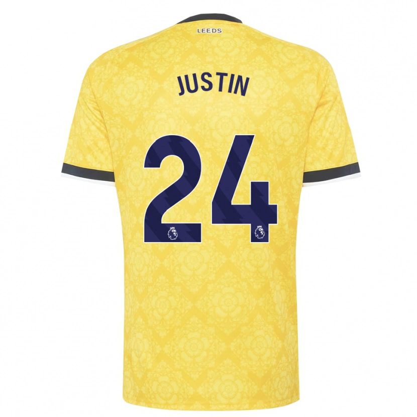 Danxen Heren James Justin #24 Geel Wit Zwart Uitshirt Uittenue 2026/27 T-Shirt