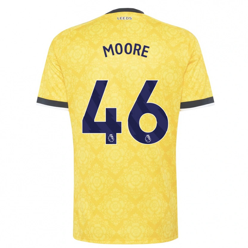 Danxen Heren Kris Moore #46 Geel Wit Zwart Uitshirt Uittenue 2026/27 T-Shirt