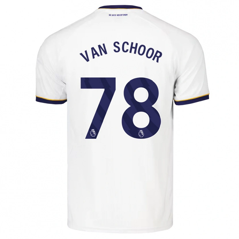 Danxen Heren Joshua Van Schoor #78 Middernachtblauw Wit Geel Uitshirt Uittenue 2026/27 T-Shirt