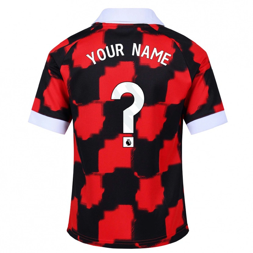 Danxen Heren Uw Naam #0 Rood Wit Zwart Uitshirt Uittenue 2026/27 T-Shirt