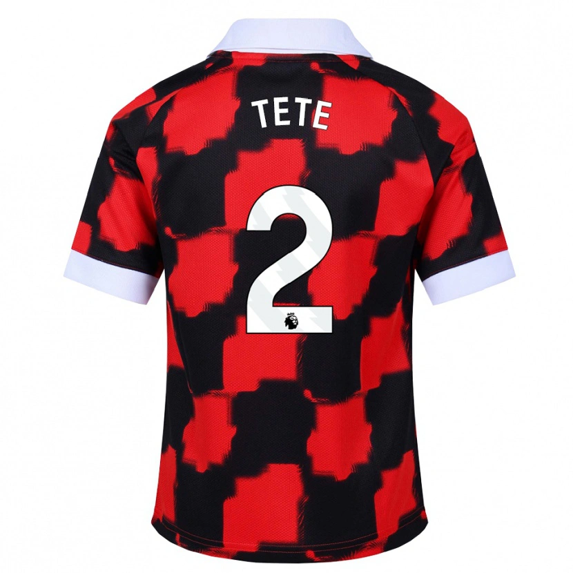 Danxen Heren Kenny Tete #2 Rood Wit Zwart Uitshirt Uittenue 2026/27 T-Shirt