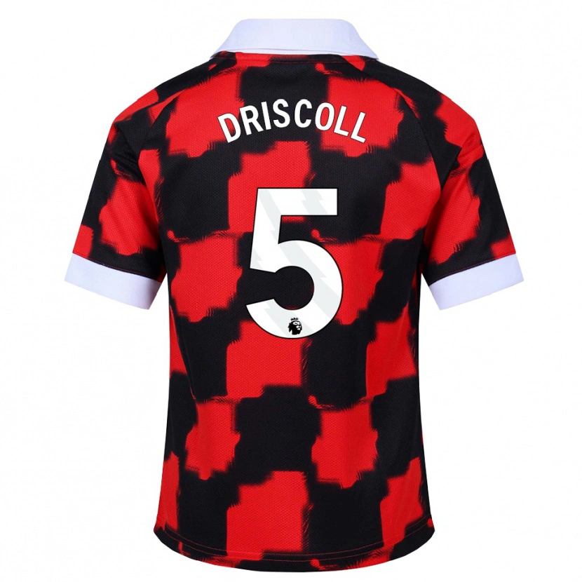 Danxen Heren Teddy Driscoll #5 Rood Wit Zwart Uitshirt Uittenue 2026/27 T-Shirt