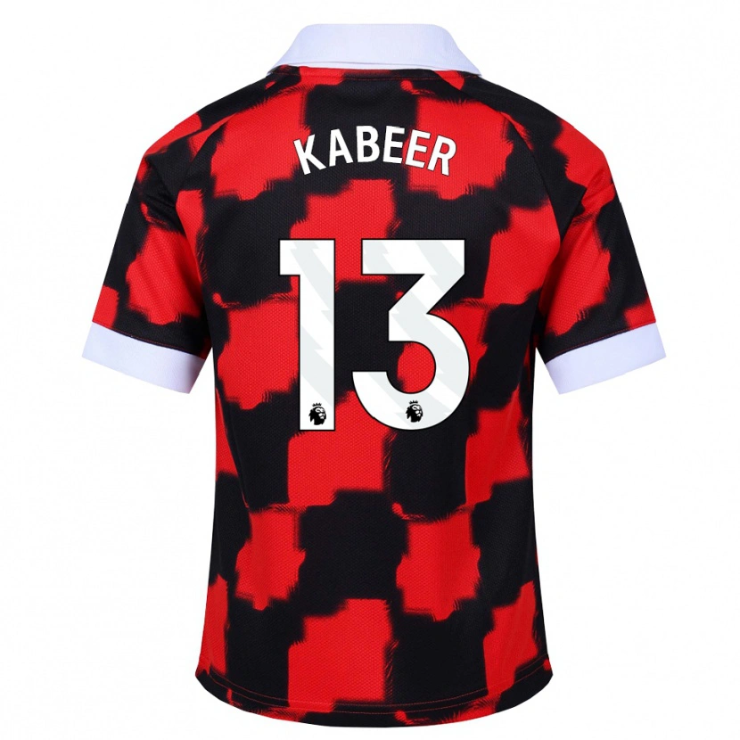 Danxen Heren Eric Kabeer #13 Rood Wit Zwart Uitshirt Uittenue 2026/27 T-Shirt