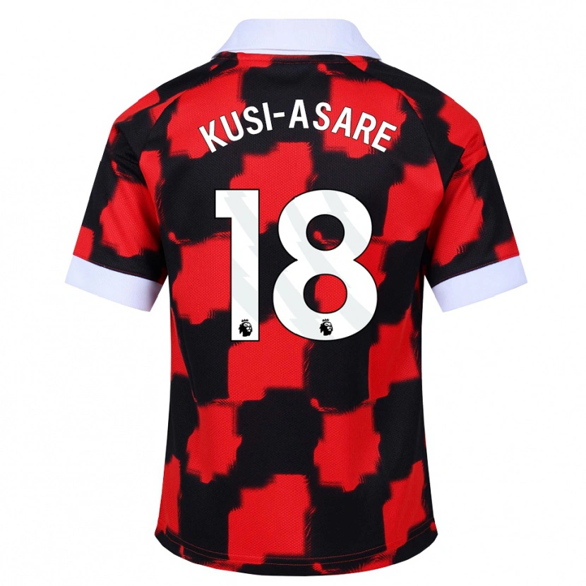 Danxen Heren Jonah Kusi-Asare #18 Rood Wit Zwart Uitshirt Uittenue 2026/27 T-Shirt