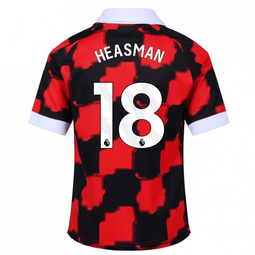 Danxen Heren Georgia Heasman #18 Rood Wit Zwart Uitshirt Uittenue 2026/27 T-Shirt