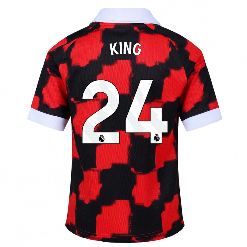 Danxen Heren Josh King #24 Rood Wit Zwart Uitshirt Uittenue 2026/27 T-Shirt