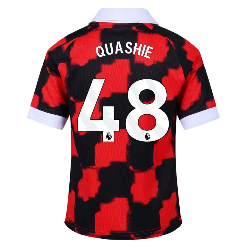 Danxen Heren Jayden Quashie #48 Rood Wit Zwart Uitshirt Uittenue 2026/27 T-Shirt