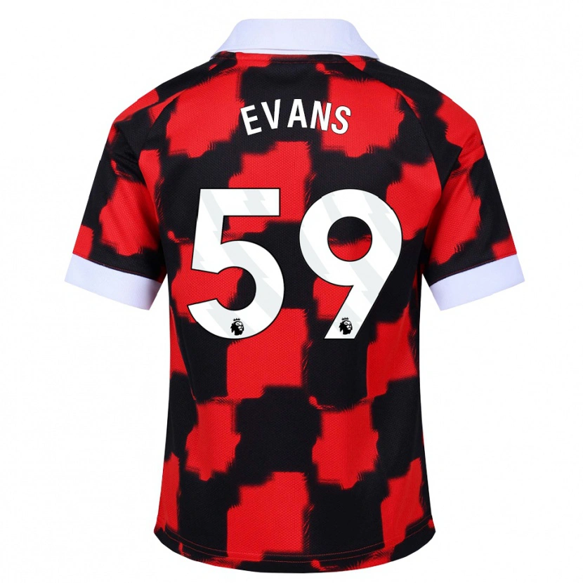 Danxen Heren Aidan Evans #59 Rood Wit Zwart Uitshirt Uittenue 2026/27 T-Shirt