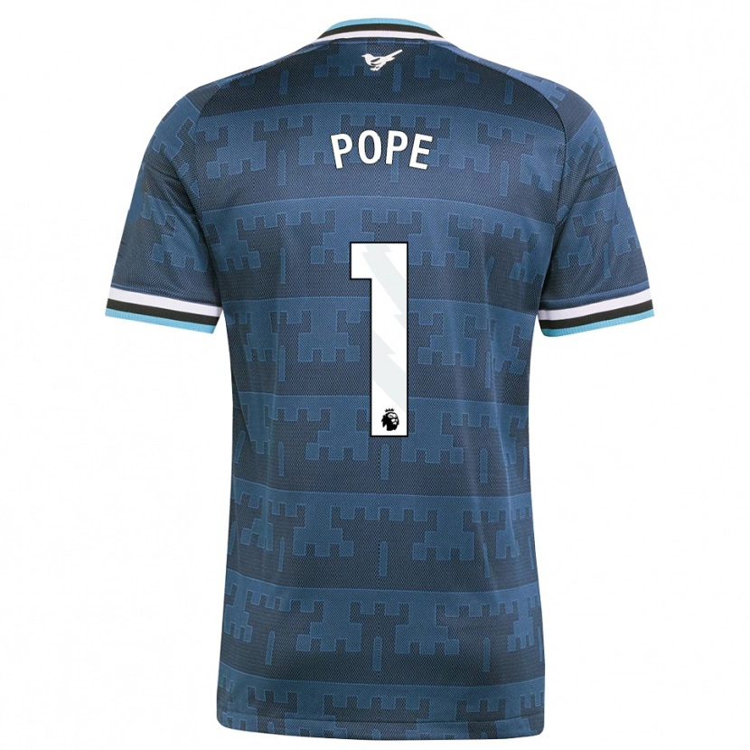 Danxen Heren Nick Pope #1 Geel Zwart Blauw Uitshirt Uittenue 2026/27 T-Shirt