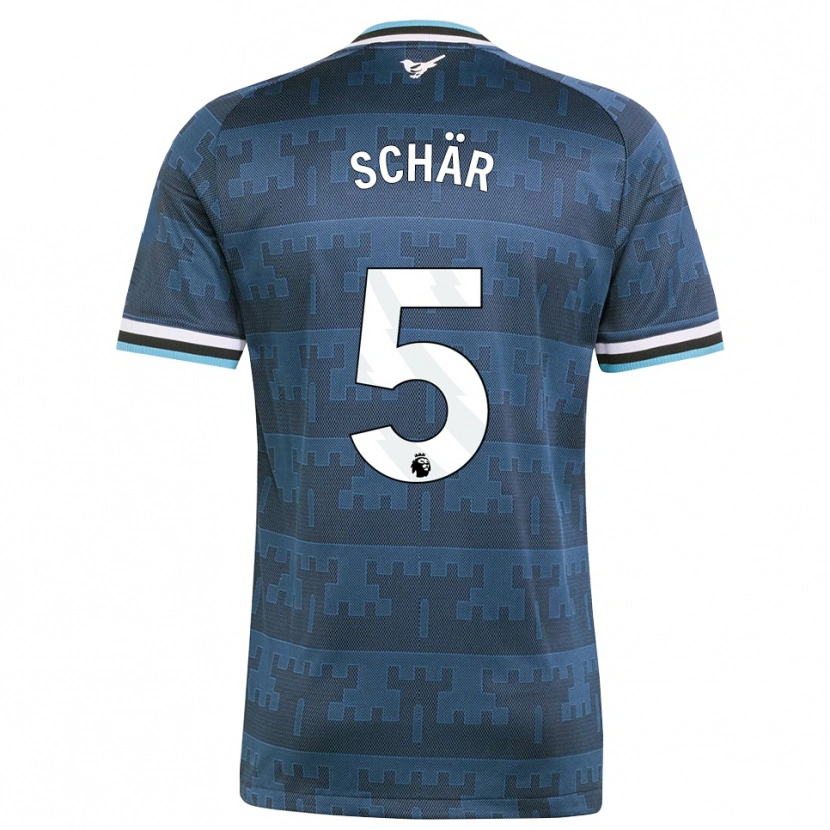 Danxen Heren Fabian Schär #5 Geel Zwart Blauw Uitshirt Uittenue 2026/27 T-Shirt