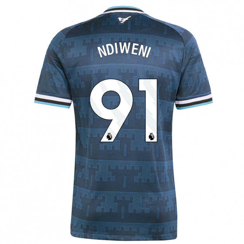 Danxen Heren Ethan Ndiweni #91 Geel Zwart Blauw Uitshirt Uittenue 2026/27 T-Shirt