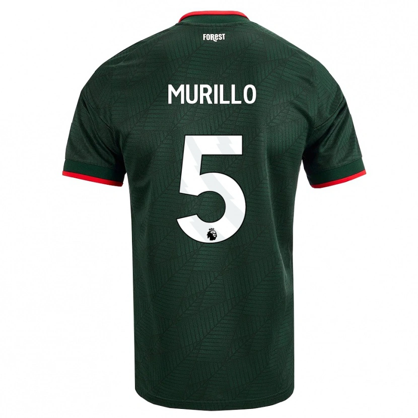 Danxen Heren Murillo Santiago Costa Dos Santos #5 Donkergroen Rood Uitshirt Uittenue 2026/27 T-Shirt
