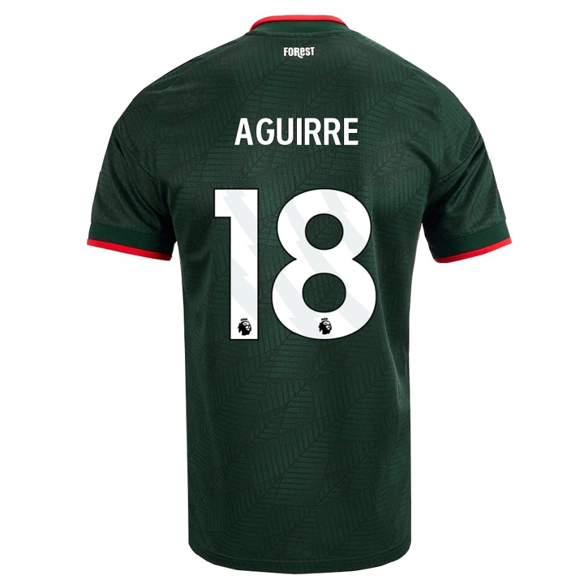 Danxen Heren Aja Aguirre #18 Donkergroen Rood Uitshirt Uittenue 2026/27 T-Shirt