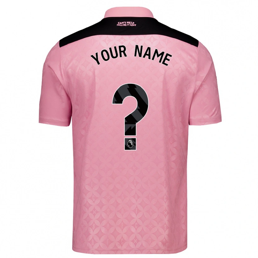 Danxen Heren Uw Naam #0 Lichtroze Zwart Uitshirt Uittenue 2026/27 T-Shirt
