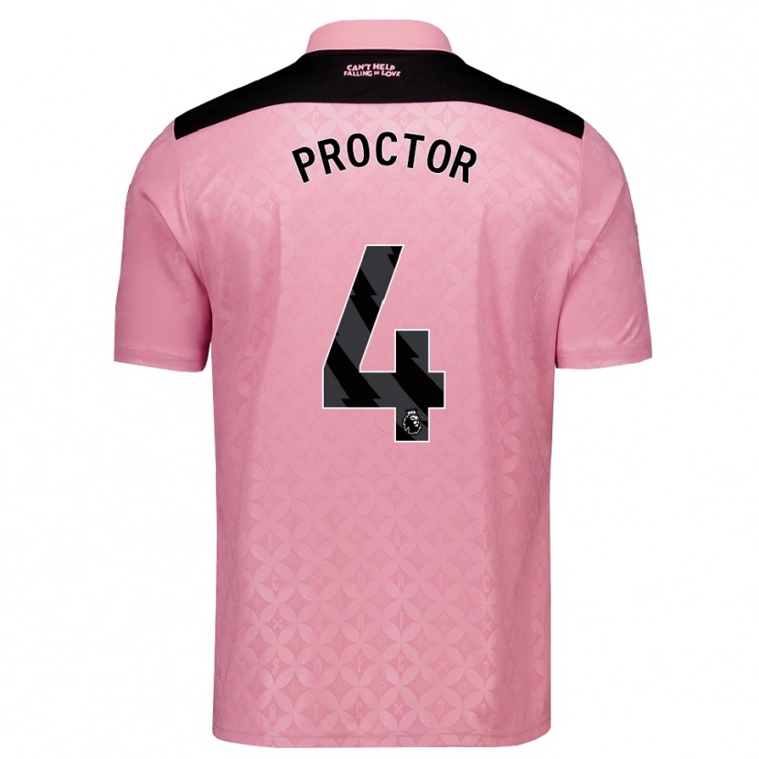 Danxen Heren Tom Proctor #4 Lichtroze Zwart Uitshirt Uittenue 2026/27 T-Shirt