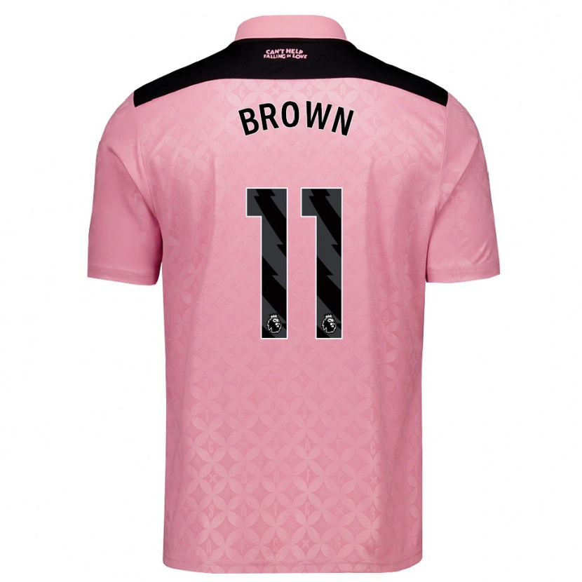 Danxen Heren Jessica Brown #11 Lichtroze Zwart Uitshirt Uittenue 2026/27 T-Shirt