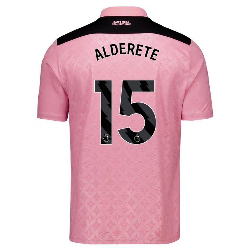 Danxen Heren Omar Alderete #15 Lichtroze Zwart Uitshirt Uittenue 2026/27 T-Shirt