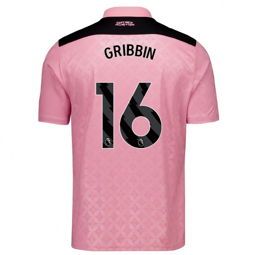 Danxen Heren Lewis Gribbin #16 Lichtroze Zwart Uitshirt Uittenue 2026/27 T-Shirt
