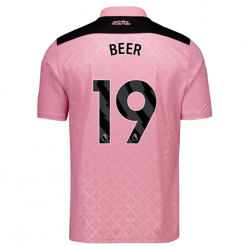 Danxen Heren Megan Beer #19 Lichtroze Zwart Uitshirt Uittenue 2026/27 T-Shirt