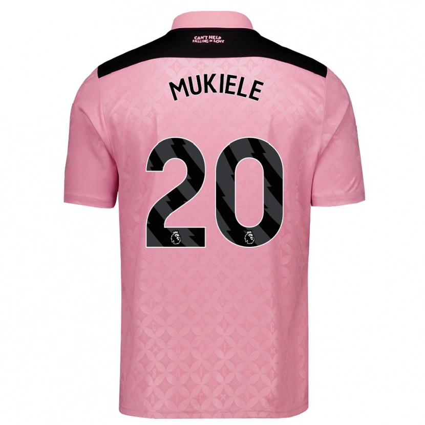 Danxen Heren Nordi Mukiele #20 Lichtroze Zwart Uitshirt Uittenue 2026/27 T-Shirt