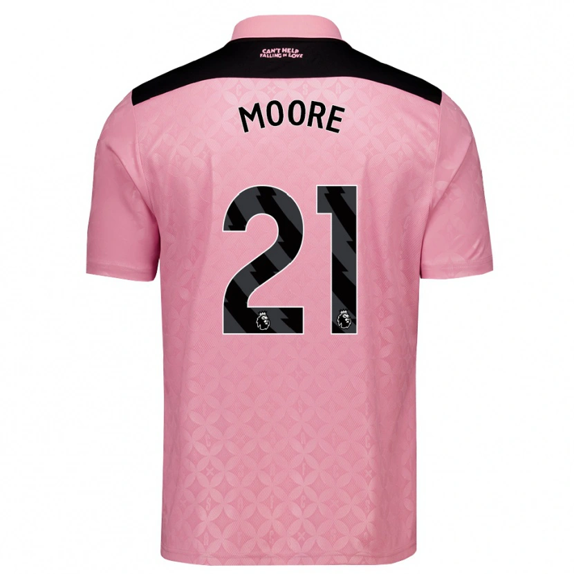 Danxen Heren Simon Moore #21 Lichtroze Zwart Uitshirt Uittenue 2026/27 T-Shirt