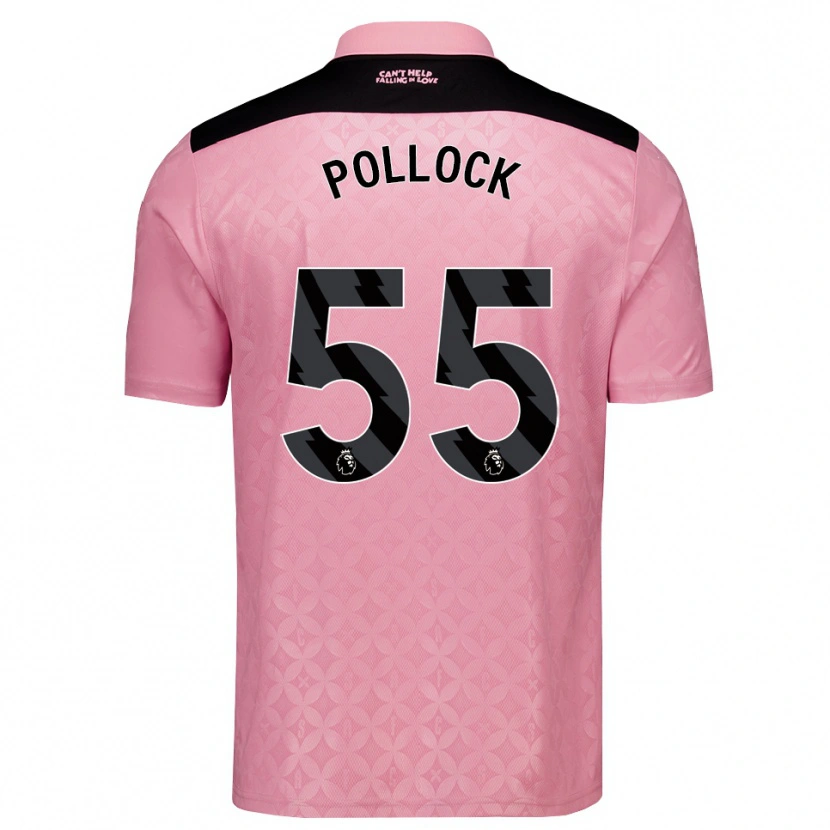 Danxen Heren Alfie Pollock #55 Lichtroze Zwart Uitshirt Uittenue 2026/27 T-Shirt