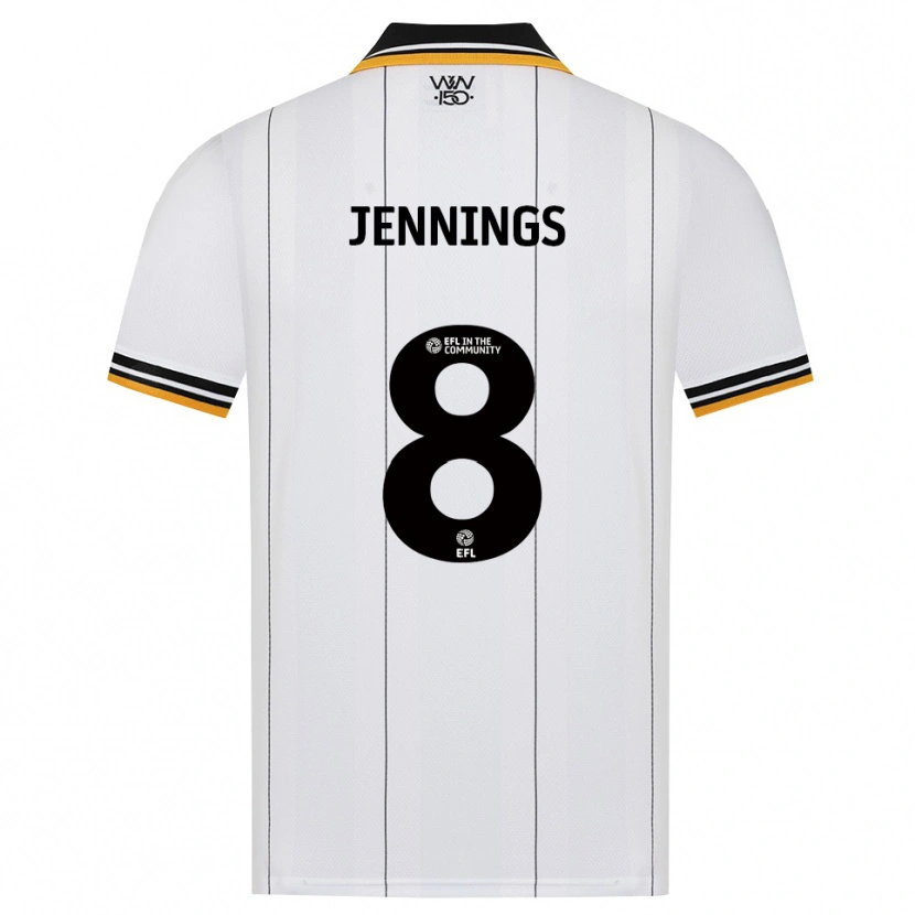 Danxen Heren Shannie Jennings #8 Oranje Wit Zwart Uitshirt Uittenue 2026/27 T-Shirt