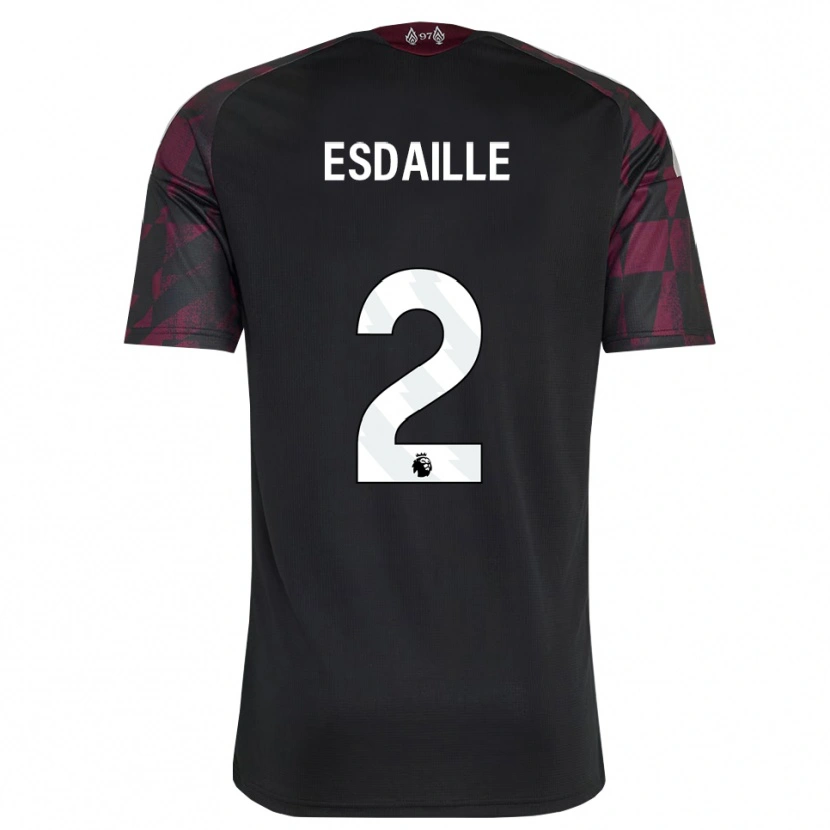 Danxen Heren Dj Esdaille #2 Zwart Wit Paars Thuisshirt Derde Tenue 2026/27 T-Shirt