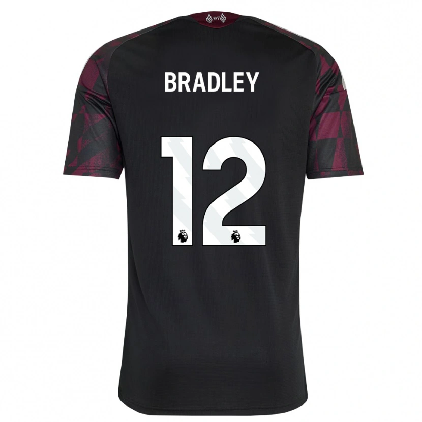 Danxen Heren Conor Bradley #12 Zwart Wit Paars Thuisshirt Derde Tenue 2026/27 T-Shirt