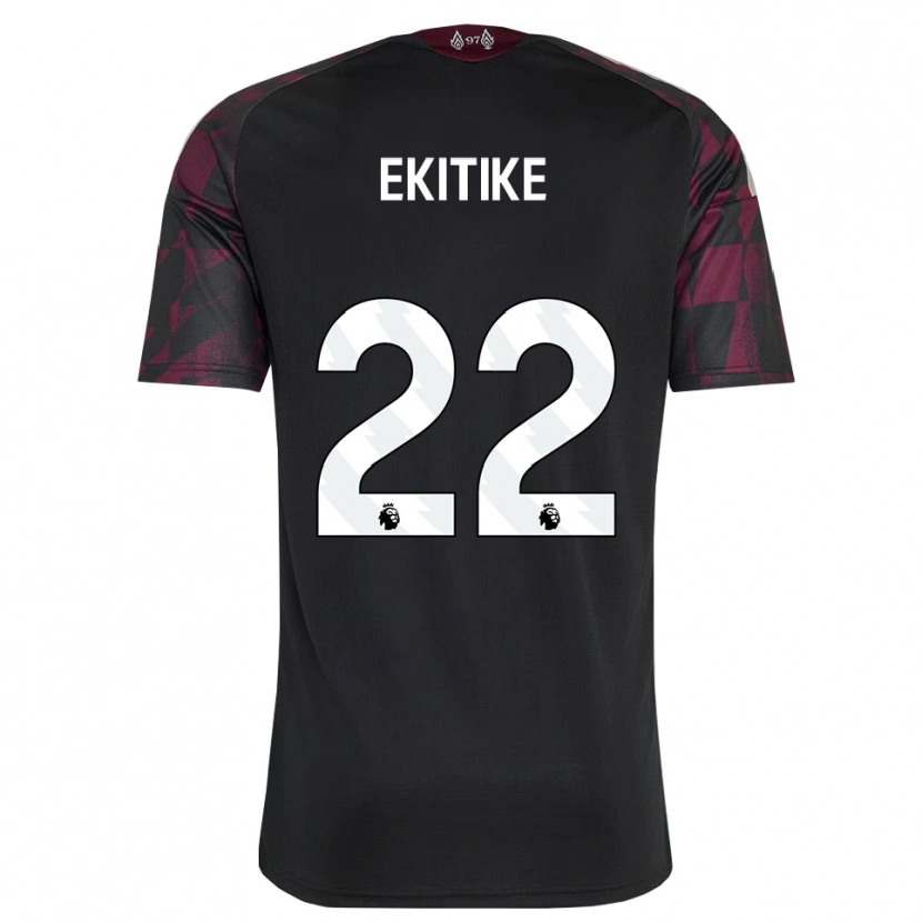 Danxen Heren Hugo Ekitiké #22 Zwart Wit Paars Thuisshirt Derde Tenue 2026/27 T-Shirt