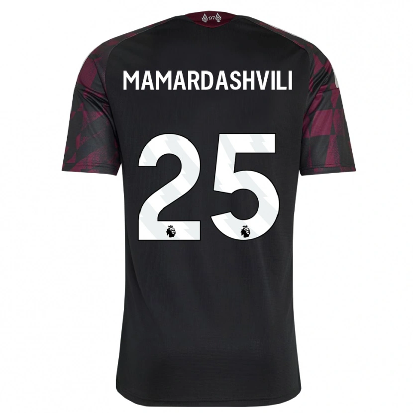 Danxen Heren Giorgi Mamardashvili #25 Zwart Wit Paars Thuisshirt Derde Tenue 2026/27 T-Shirt