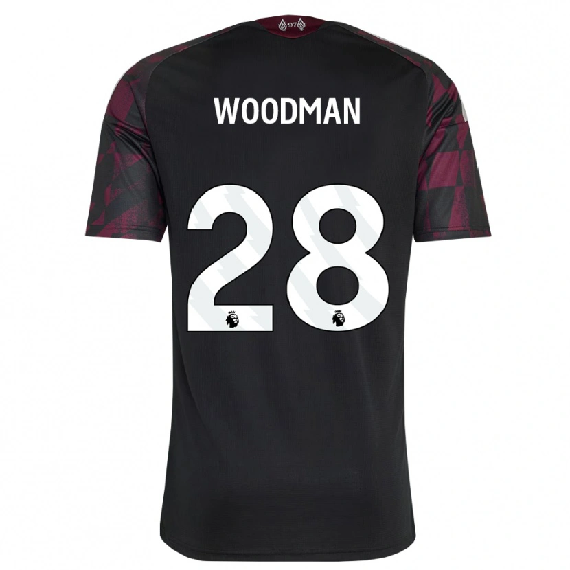 Danxen Heren Freddie Woodman #28 Zwart Wit Paars Thuisshirt Derde Tenue 2026/27 T-Shirt