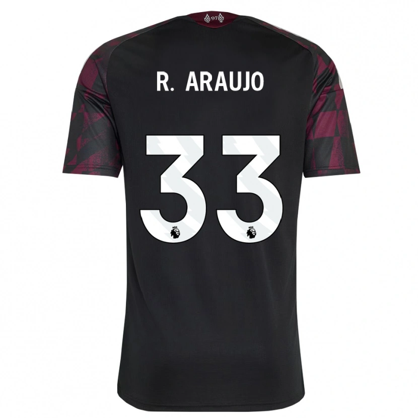 Danxen Heren Ronald Araujo #33 Zwart Wit Paars Thuisshirt Derde Tenue 2026/27 T-Shirt
