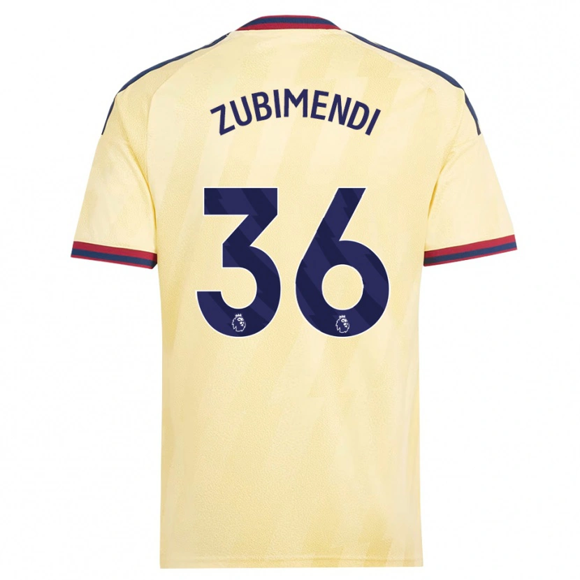 Danxen Heren Martín Zubimendi #36 Licht Geel Middernachtblauw Thuisshirt Derde Tenue 2026/27 T-Shirt