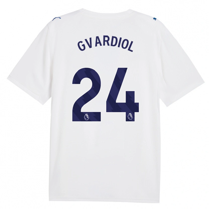 Danxen Heren Josko Gvardiol #24 Marine Wit Thuisshirt Derde Tenue 2026/27 T-Shirt