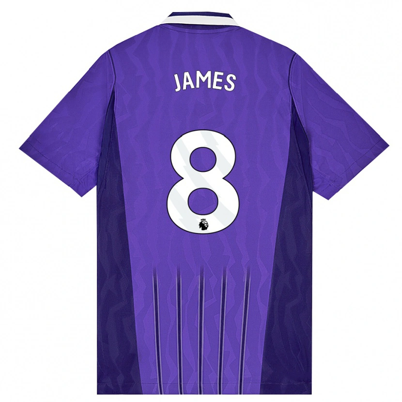 Danxen Heren Angharad James #8 Paars Wit Thuisshirt Derde Tenue 2026/27 T-Shirt