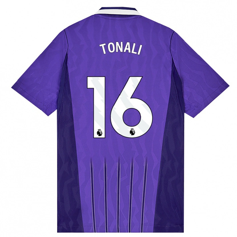 Danxen Heren Sandro Tonali #16 Paars Wit Thuisshirt Derde Tenue 2026/27 T-Shirt