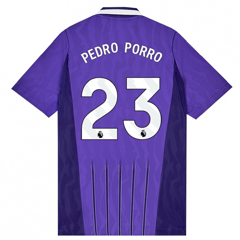 Danxen Heren Pedro Porro #23 Paars Wit Thuisshirt Derde Tenue 2026/27 T-Shirt
