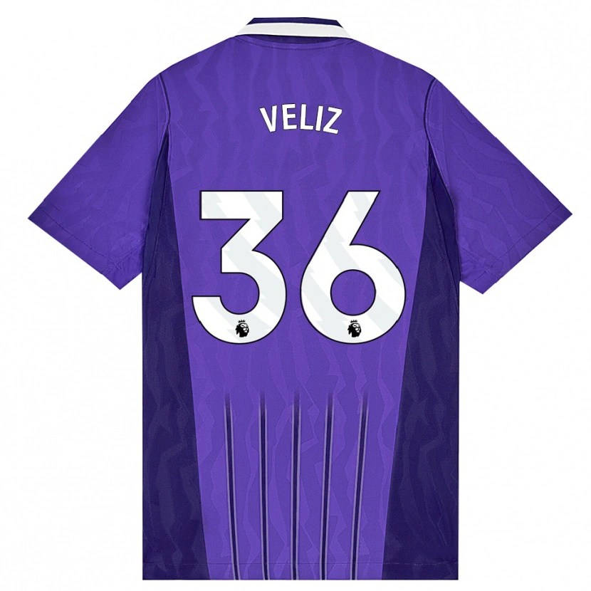 Danxen Heren Alejo Véliz #36 Paars Wit Thuisshirt Derde Tenue 2026/27 T-Shirt