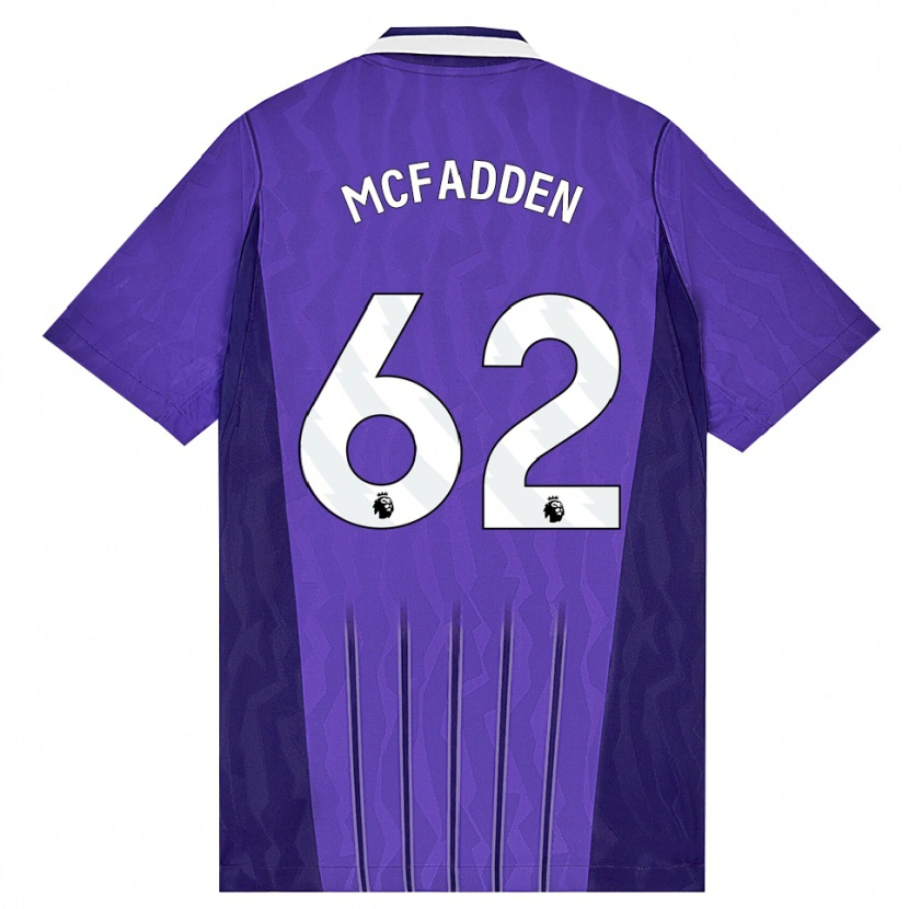 Danxen Heren Max Mcfadden #62 Paars Wit Thuisshirt Derde Tenue 2026/27 T-Shirt
