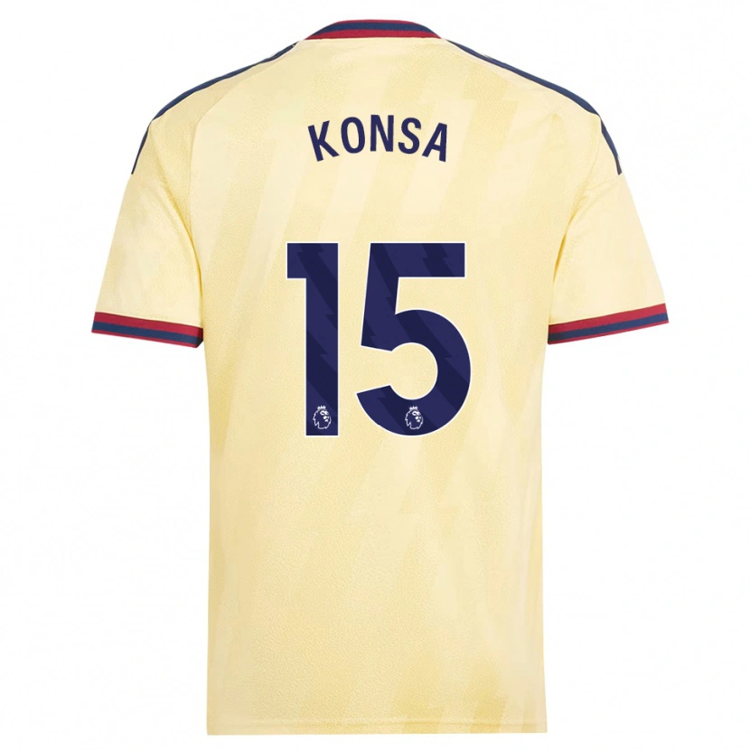 Danxen Heren Ezri Konsa #15 Licht Geel Middernachtblauw Thuisshirt Derde Tenue 2026/27 T-Shirt