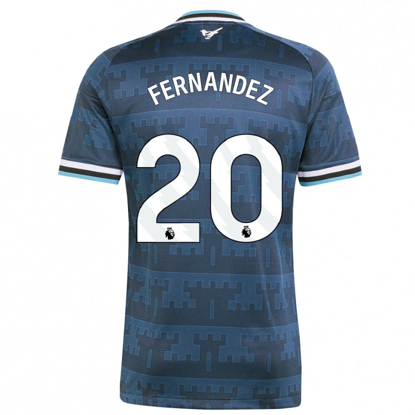 Danxen Heren Matias Fernandez-Pardo #20 Geel Zwart Blauw Uitshirt Uittenue 2026/27 T-Shirt