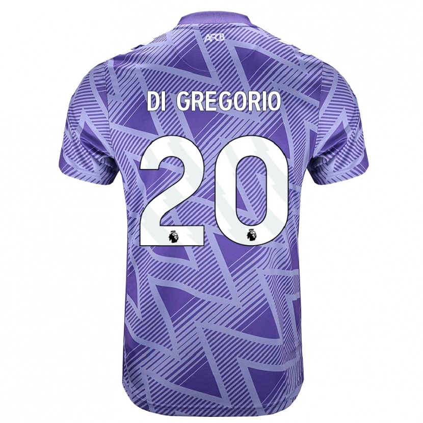 Danxen Heren Michele Di Gregorio #20 Licht Violet Rood Wit Uitshirt Uittenue 2026/27 T-Shirt