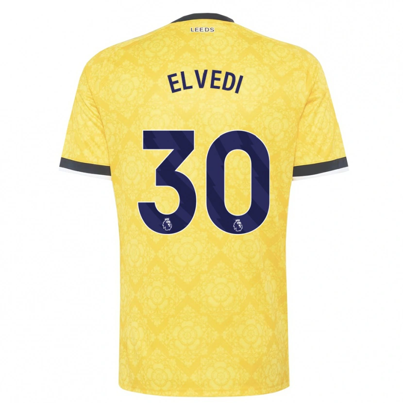 Danxen Heren Nico Elvedi #30 Geel Wit Zwart Uitshirt Uittenue 2026/27 T-Shirt